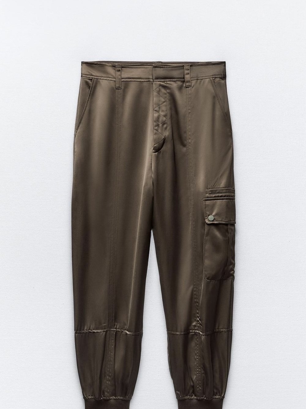Women Brown Cargo Jogger Pants